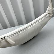 Fortok Lemaire Medium Croissant Bag White Soft Nappa Leather 46x22x7cm - 4
