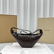 Fortok Lemaire Medium Croissant Bag Brown Soft Nappa Leather 46x22x7cm - 1