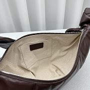 Fortok Lemaire Medium Croissant Bag Brown Soft Nappa Leather 46x22x7cm - 4