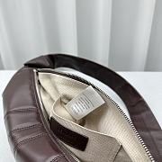 Fortok Lemaire Medium Croissant Bag Brown Soft Nappa Leather 46x22x7cm - 3