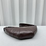 Fortok Lemaire Medium Croissant Bag Brown Soft Nappa Leather 46x22x7cm - 2