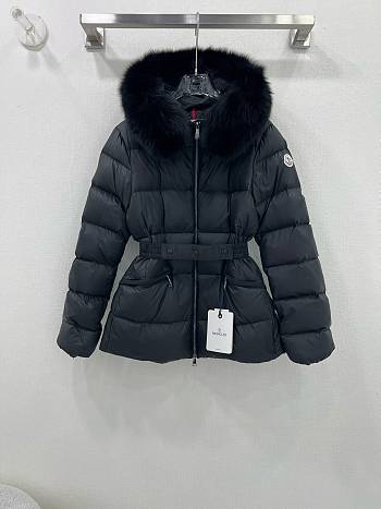 Fortok Moncler Boed Black Hooded Shearling Short Down Jacket