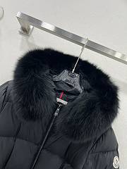 Fortok Moncler Boed Black Hooded Shearling Short Down Jacket - 5