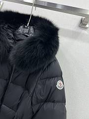 Fortok Moncler Boed Black Hooded Shearling Short Down Jacket - 4