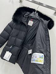 Fortok Moncler Boed Black Hooded Shearling Short Down Jacket - 2