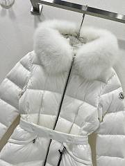 Fortok Moncler Boed White Hooded Shearling Short Down Jacket - 3