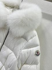 Fortok Moncler Boed White Hooded Shearling Short Down Jacket - 2