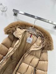 Fortok Moncler Boed Brown Hooded Shearling Short Down Jacket - 5