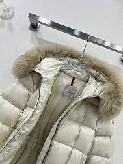 Fortok Moncler Boed Cream Hooded Shearling Short Down Jacket - 2