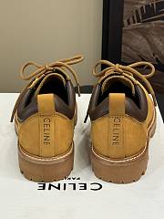 Fortok Celine Velvet Leather Low Boots Beige - 4