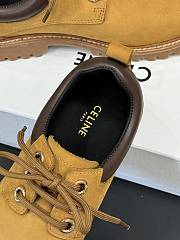Fortok Celine Velvet Leather Low Boots Beige - 6
