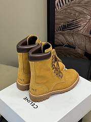 Fortok Celine Velvet Leather High Boots Beige - 5