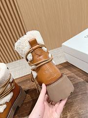 Fortok Celine Bulky Lace-Up Boot In Shearling And Calfskin  - 5