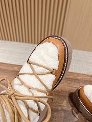 Fortok Celine Bulky Lace-Up Boot In Shearling And Calfskin  - 4