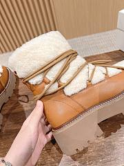 Fortok Celine Bulky Lace-Up Boot In Shearling And Calfskin  - 2