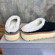 Fortok Prada Suede And Shearling Mules Black - 6