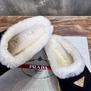 Fortok Prada Suede And Shearling Mules Black - 3