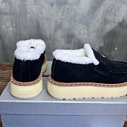 Fortok Prada Suede And Shearling Sneakers Black - 6