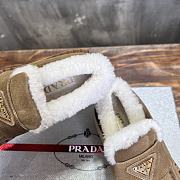 Fortok Prada Suede And Shearling Sneakers Brown - 6