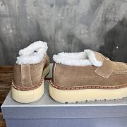 Fortok Prada Suede And Shearling Sneakers Brown - 5