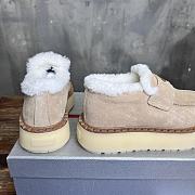 Fortok Prada Suede And Shearling Sneakers Beige - 3