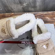 Fortok Prada Suede And Shearling Sneakers Beige - 2