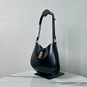 Fortok Prada Cleo Brushed Leather Shoulder Bag With Clasp Closure Black 1BC169A 22x18.5x4.5cm - 5