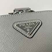 Fortok Prada Brique Saffiano Leather Bag Grey 2VZ106 14x20x5cm - 3
