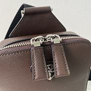 Fortok Prada Brique Saffiano Leather Bag Brown 2VZ106 14x20x5cm - 2