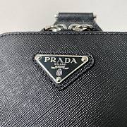 Fortok Prada Brique Saffiano Leather Bag Black 2VZ106 14x20x5cm - 6