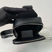 Fortok Prada Brique Saffiano Leather Bag Black 2VZ106 14x20x5cm - 5