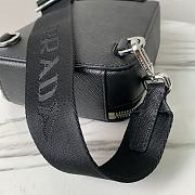 Fortok Prada Brique Saffiano Leather Bag Black 2VZ106 14x20x5cm - 4