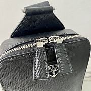 Fortok Prada Brique Saffiano Leather Bag Black 2VZ106 14x20x5cm - 3