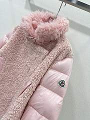 Fortok Moncler 24 Wool Motorcycle Down Jacket Pink - 6