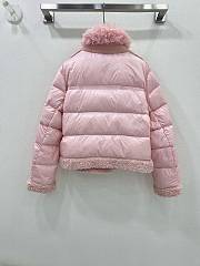 Fortok Moncler 24 Wool Motorcycle Down Jacket Pink - 4