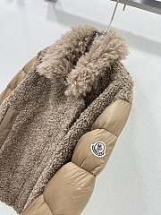 Fortok Moncler 24 Wool Motorcycle Down Jacket Brown - 4