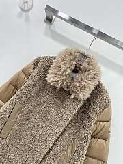 Fortok Moncler 24 Wool Motorcycle Down Jacket Brown - 3