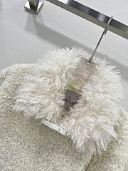 Fortok Moncler 24 Wool Motorcycle Down Jacket White - 4