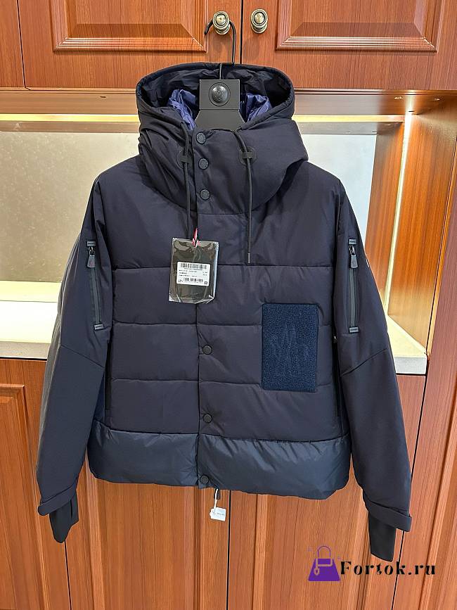 Fortok Moncler Hooded Down Jacket Dark Blue - 1