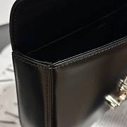 Fortok Celine Triomphe Shoulder Bag in Black Silver Buckle 20.5x11.5x4cm - 5