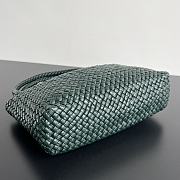 Fortok Bottega Veneta Tosca Intreccio Leather Shoulder Bag Green 27x18x8cm - 5