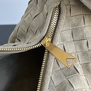 Fortok Bottega Veneta Taupe Suede Intrecciato Teen Jodie 48x40x16cm - 4