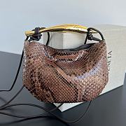 Fortok Bottega Veneta Python Skin Leather Sardine Top-Handle Bag 20x12x2.5cm - 1