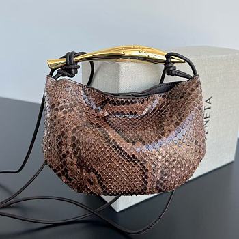 Fortok Bottega Veneta Python Skin Leather Sardine Top-Handle Bag 20x12x2.5cm