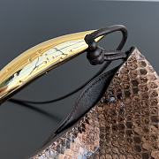 Fortok Bottega Veneta Python Skin Leather Sardine Top-Handle Bag 20x12x2.5cm - 3