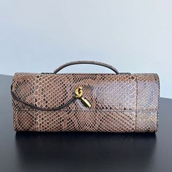Fortok Bottega Veneta Python Skin Leather Clutch 31x13x3cm
