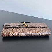 Fortok Bottega Veneta Python Skin Leather Clutch 31x13x3cm - 4