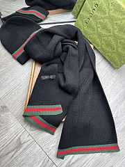 Fortok Gucci Hat + Scarf Set Black - 3