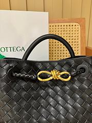Fortok Bottega Veneta Black Small Andiamo Bag 25x22x10cm - 3