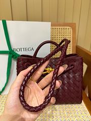 Fortok Bottega Veneta Burgundy Small Andiamo Bag 25x22x10cm - 5